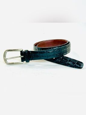 Torino Elite Torino Genuine Hornback Crocodile Black Belt size 36/92